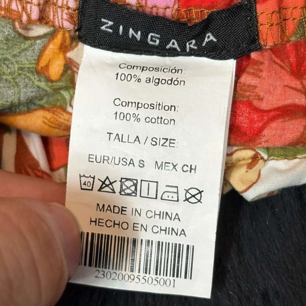 Zingara Swimwear Floral Vibrant Beach Pink Flowing Y2K Bohemian Size Small 26